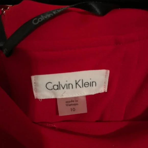 NWT CALVIN KLEIN RED STRAPLESS DRESS SIZE 10 - Picture 3 of 6